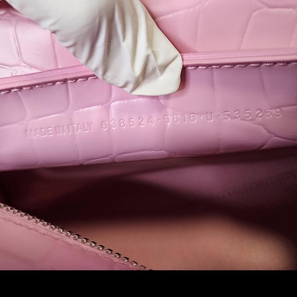 Authentic Balenciaga Nano Neo City Croc Embossed Leather in Pink - Picture 4 of 17